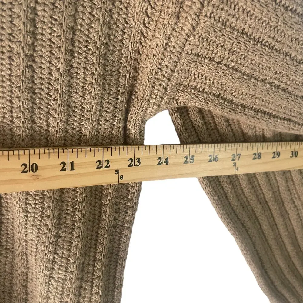 Kaufman's Enro Vintage 90s Men's Size Big‎ 1XL Tan Chunky Knit Sweater